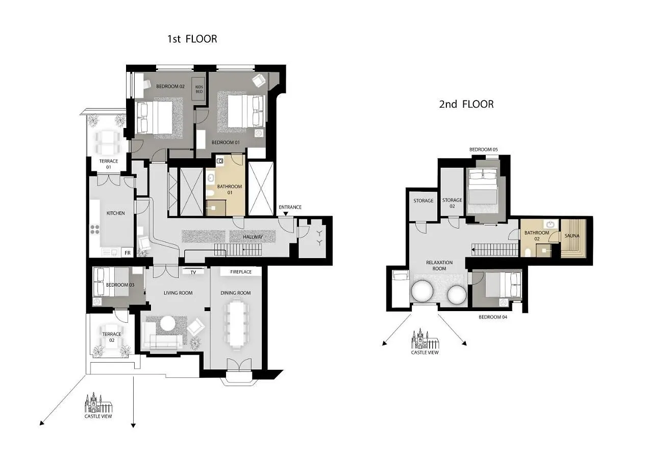 5Br 2Bath Masarykovo Nabrezi Apartment Prag